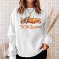 Tis The Season Fall Reading Books Football Pumpkin Apple Pie Sweatshirt Gifts for Her