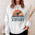 Unearth A Story Dinosaur Reader Book Lover 2026 Sweatshirt Gifts for Her