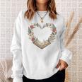 Vintage Book Lover Valentine Heart Premium Tri-Blend Sweatshirt Gifts for Her