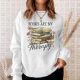 Vintage Floral Books Are My Therapy Book Lover Reading Sweatshirt Gifts for Her Vintage Floral Books Are My Therapy Book Lover Reading Sweatshirt Gifts for Her
