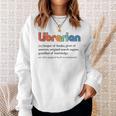 Vintage Librarian Definition Keeper Of Books Back To School Sweatshirt Gifts for Her