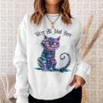 We'Re All Mad Here Cheshire Cat Alice Wonderland Book Boys Sweatshirt Gifts for Her