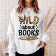 Wild About Books Booklover & Bibliophile Sweatshirt Gifts for Her