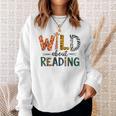 Wild About Reading Library Day Reading Books And Bookworm Sweatshirt Gifts for Her