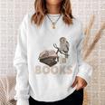 Wild About Reading Owl Wild About Books Librarian Girls Boys Premium Tri-Blend Sweatshirt Gifts for Her