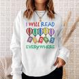 I Will Read Books Everywhere Across America Child Readers Sweatshirt Gifts for Her I Will Read Books Everywhere Across America Child Readers Sweatshirt Gifts for Her