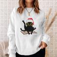 Witchy Book Lover Christmas Cat Reading Mystic Bookworm Sweatshirt Gifts for Her Witchy Book Lover Christmas Cat Reading Mystic Bookworm Sweatshirt Gifts for Her