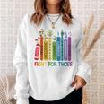 Women Book Flower Fight For Those Without Your Privilege Sweatshirt Gifts for Her