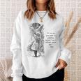 Women's Alice Adventures Wonderland Vintage Book Quote Lewis Carrol Sweatshirt Gifts for Her Women's Alice Adventures Wonderland Vintage Book Quote Lewis Carrol Sweatshirt Gifts for Her