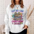 Women's Book Lover Fitness Mom Lifting Reading Humor Graphic Sweatshirt Gifts for Her