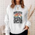 Women's Book Lover Golden Retriever Mom Just One More Chapter Sweatshirt Gifts for Her
