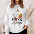 Women's Librarian Goose Book Lover Humor Reading Goose Sweatshirt Gifts for Her