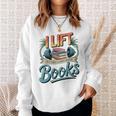 Women's Lift So I Can Carry More Books Reading Lovers Reader Workout Sweatshirt Gifts for Her Women's Lift So I Can Carry More Books Reading Lovers Reader Workout Sweatshirt Gifts for Her