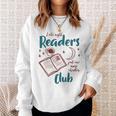 Women's Reading Book Lover Bookish Late A Night Readers Club Sweatshirt Gifts for Her