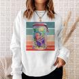 Worm Cozy Reading Books Plants Lamp Relaxation Nature Animal Sweatshirt Gifts for Her