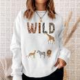 Zoo Animals Wild About Reading Books Reader Lover Librarian Premium Tri-Blend Sweatshirt Gifts for Her
