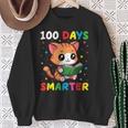 100 Days Smarter Happy Cute Cat Reading A Book Sweatshirt Gifts for Old Women