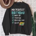 10th Perfect Birthday Reading 10 Years Old Book Lover Sweatshirt Gifts for Old Women
