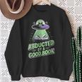 Abducted By A Good Book UFO Alien Reading Books Sweatshirt Gifts for Old Women Abducted By A Good Book UFO Alien Reading Books Sweatshirt Gifts for Old Women