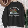 Adorable Floral Good Day To Read A Book Library Lover Sweatshirt Gifts for Old Women