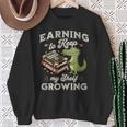 Alligator Book Lover Reading Pun Bookish Humor Vibes Sweatshirt Gifts for Old Women
