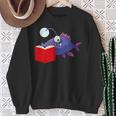 Anglerfish Reading Book Sweatshirt Gifts for Old Women
