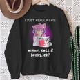 Anime Shirt Cat Lover Book Lover Reading Anime Lover Sweatshirt Gifts for Old Women Anime Shirt Cat Lover Book Lover Reading Anime Lover Sweatshirt Gifts for Old Women