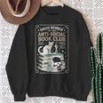 Anti-Social Book-Club Cat Graphic Sweatshirt Gifts for Old Women