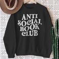 Anti Social Book Club Book Lover Reading Bookworm Reader Sweatshirt Gifts for Old Women