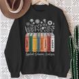 Applied Behavior Analysis ABA Therapist Floral Books Sweatshirt Gifts for Old Women