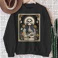 The Audiobook Girl Books Headphones Tarot Card Skeleton Sweatshirt Gifts for Old Women