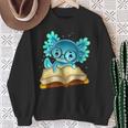Axolotl Read Book Ambystoma Mexicanum Mexican Walking Fish Sweatshirt Gifts for Old Women