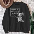 Axolotl Reading Is AXO-Lots Of Fun Book Lover Sweatshirt Gifts for Old Women