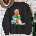 Axolotl Reading Book Bookworm Book Lover Girls Boys Sweatshirt Gifts for Old Women