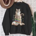 Balinese Cat Longhaired Siamese Books Flowers Book Reading Sweatshirt Gifts for Old Women Balinese Cat Longhaired Siamese Books Flowers Book Reading Sweatshirt Gifts for Old Women