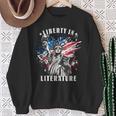 Banned Books Liberty In Literature Book Lover Sweatshirt Gifts for Old Women