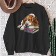 Basset Hound Books Dog Breed Graphic Sweatshirt Gifts for Old Women