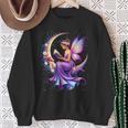 Beautiful Book Fairy Reading Crescent Moon Gothic Bookish Sweatshirt Gifts for Old Women