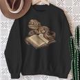 Boa Constrictor Reading A Book Sweatshirt Gifts for Old Women