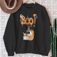 Boo Kids Book Lover Ghost Halloween Librarian Sweatshirt Gifts for Old Women
