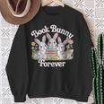 Book Bunny Forever Easter Reading Librarian Bookworm Sweatshirt Gifts for Old Women