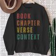 Book Chapter Verse Context Sweatshirt Gifts for Old Women