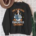 This Is My Book Character Costume Literacy Week Sweatshirt Gifts for Old Women