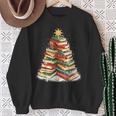Book Christmas Tree Reading Sweatshirt Gifts for Old Women
