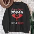 I Am A Book Dragon Not A Worm Sweatshirt Gifts for Old Women
