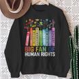 Book Flower Big Fan Of Human Rights Protest Feminist Quote Sweatshirt Gifts for Old Women