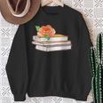 Book Flower Sweatshirt Gifts for Old Women