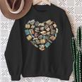 Book Lover Heart Shape Valentines Day Librarian Squad Gift Sweatshirt Gifts for Old Women