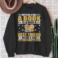 Book Lover Outside a Dog a Book Is a Man's Best Friend Sweatshirt Gifts for Old Women Book Lover Outside a Dog a Book Is a Man's Best Friend Sweatshirt Gifts for Old Women