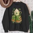 Book Lover St Patricks Day Teacher Cosy Librarycore Sweatshirt Gifts for Old Women
